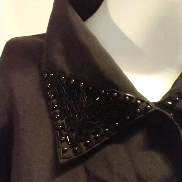 Black blouse with sequins, Medium size - Picture 2 of 4